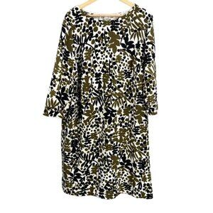 Boden Green Brown Floral Dress Size US 16